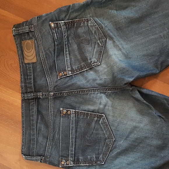 MAVI "Molly" Distressed Look Midrise Flare, Dark Wash Jeans-Size 29/32 - Picture 7 of 11